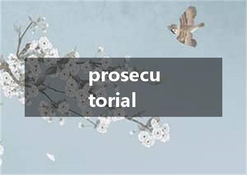 prosecutorial是什么意思