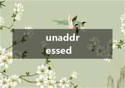 unaddressed是什么意思
