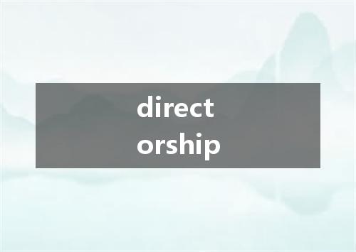 directorship是什么意思
