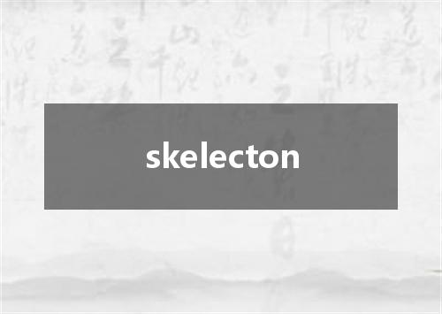 skelecton是什么意思