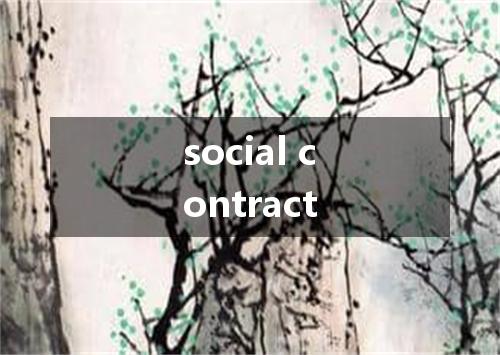 social contract是什么意思