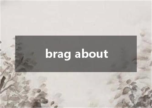 brag about是什么意思
