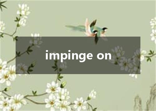 impinge on是什么意思
