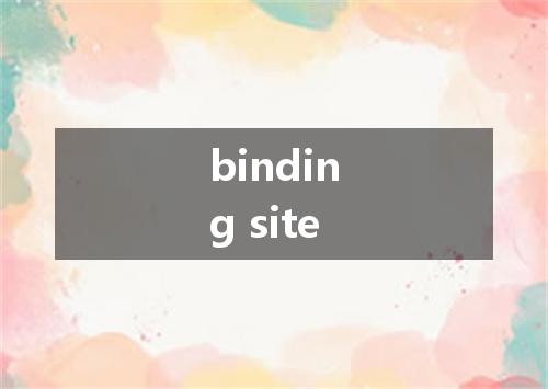 binding site是什么意思