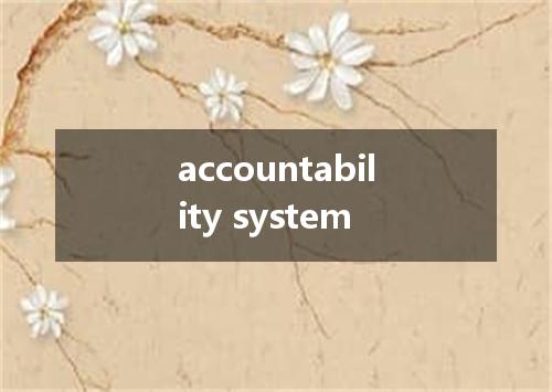 accountability system是什么意思