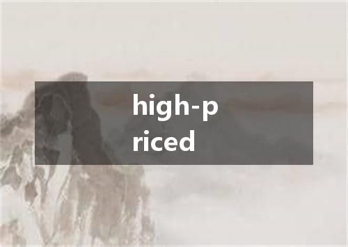 high-priced是什么意思