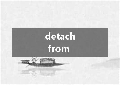 detach from是什么意思