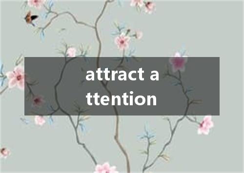 attract attention是什么意思