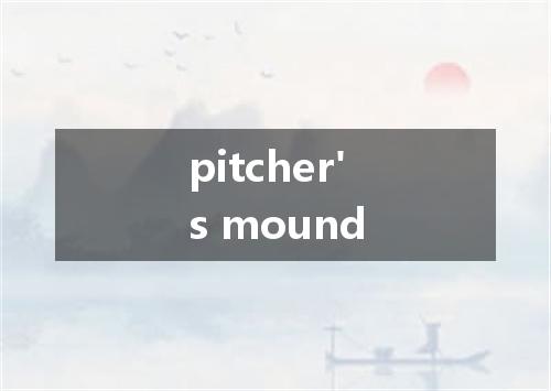 pitcher's mound是什么意思