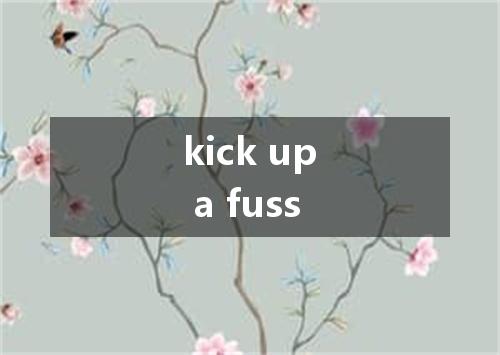 kick up a fuss是什么意思