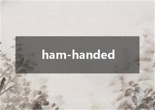 ham-handed是什么意思