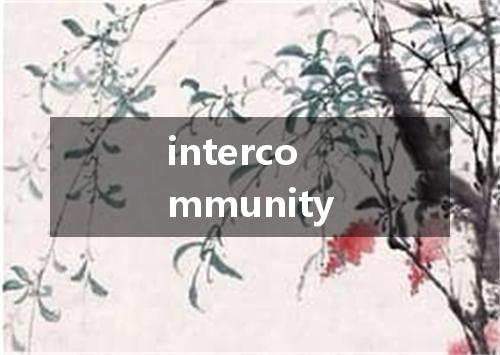 intercommunity是什么意思