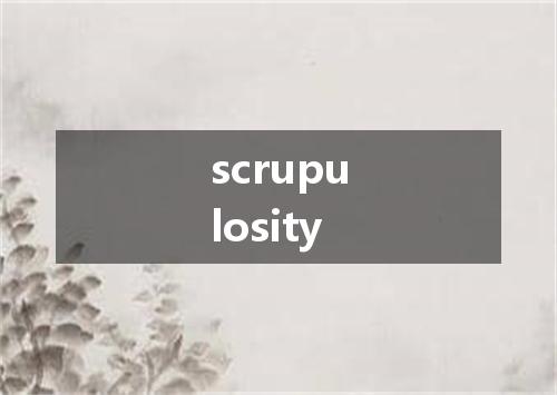 scrupulosity是什么意思
