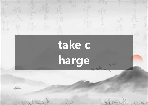 take charge是什么意思