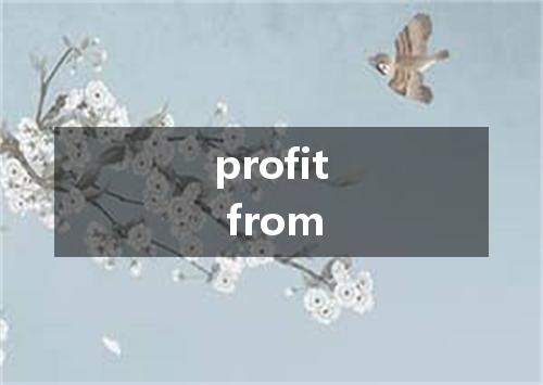 profit from是什么意思