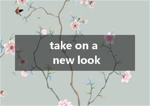 take on a new look是什么意思