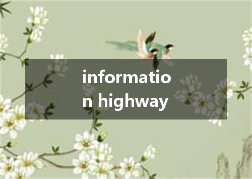 information highway是什么意思