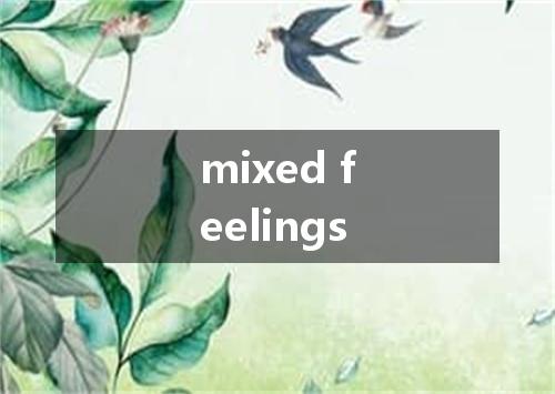 mixed feelings是什么意思