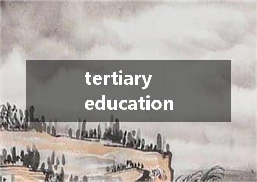 tertiary education是什么意思
