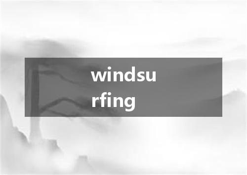 windsurfing是什么意思
