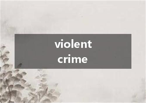 violent crime是什么意思