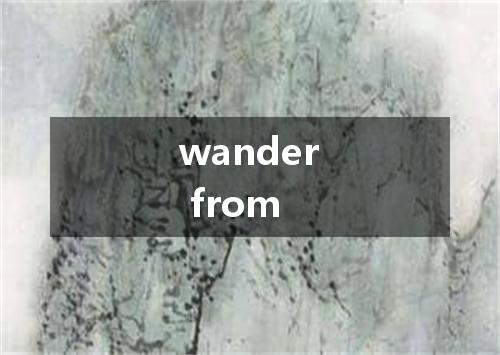 wander from是什么意思
