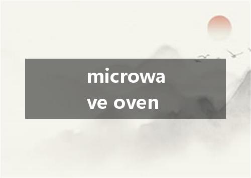 microwave oven是什么意思