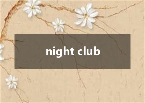 night club是什么意思