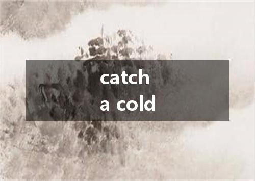 catch a cold是什么意思