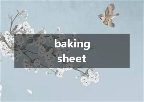 baking sheet是什么意思
