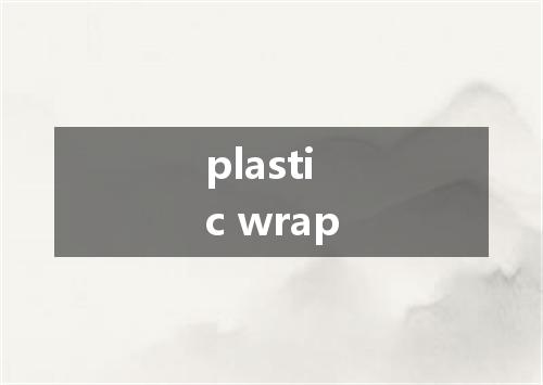 plastic wrap是什么意思