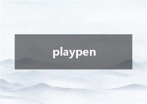 playpen是什么意思