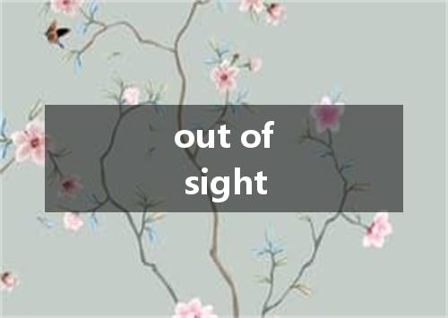 out of sight是什么意思