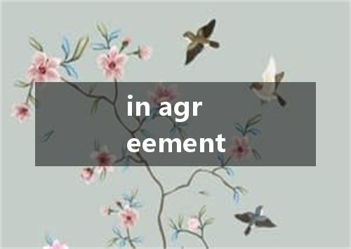 in agreement是什么意思