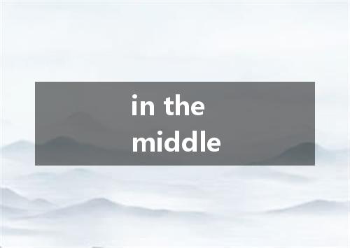 in the middle是什么意思