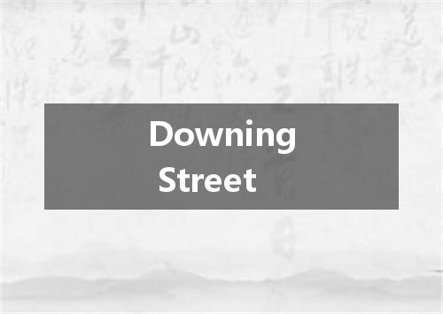 Downing Street是什么意思