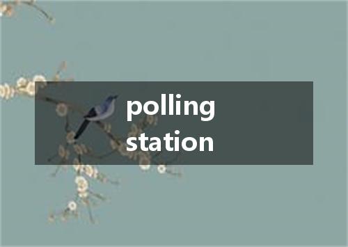 polling station是什么意思