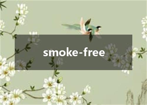 smoke-free是什么意思