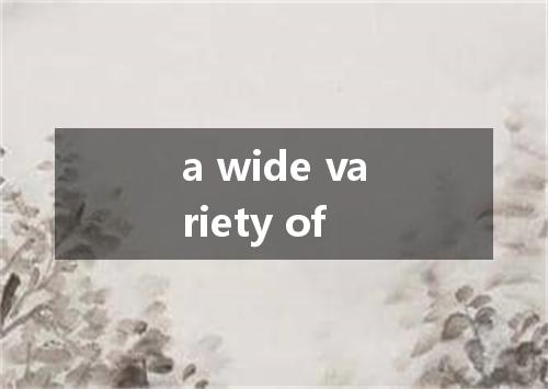 a wide variety of是什么意思