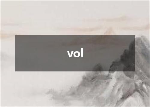 vol是什么意思