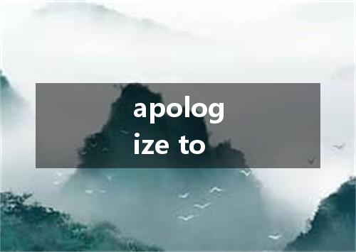 apologize to是什么意思