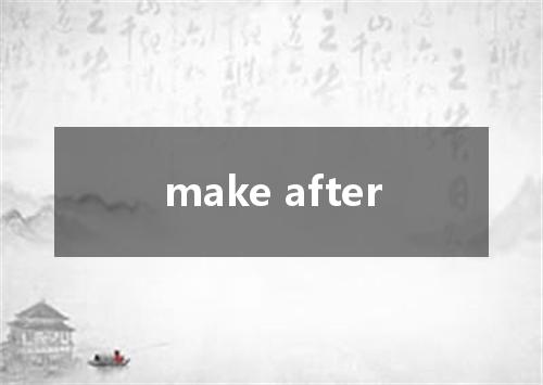 make after是什么意思