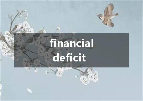 financial deficit是什么意思