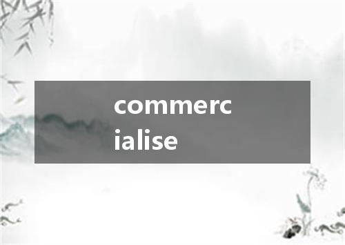 commercialise是什么意思