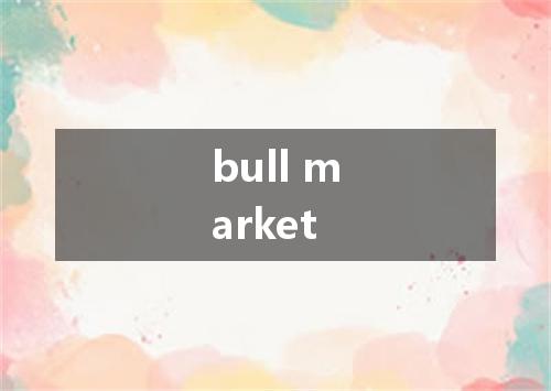 bull market是什么意思