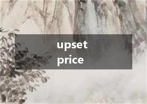 upset price是什么意思