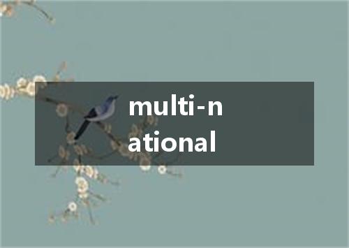 multi-national是什么意思
