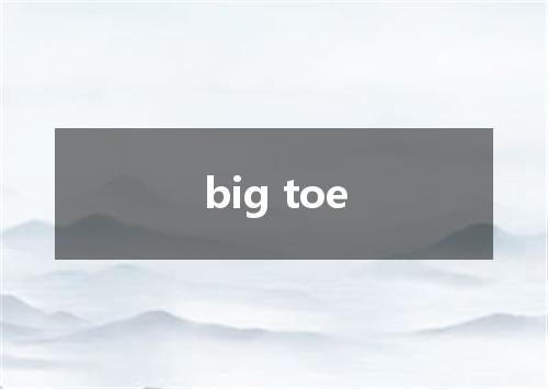big toe是什么意思