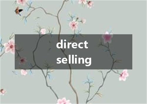direct selling是什么意思