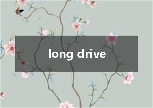 long drive是什么意思